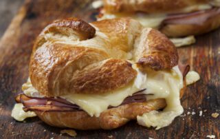 Ham and MouCo Camembert Croissants