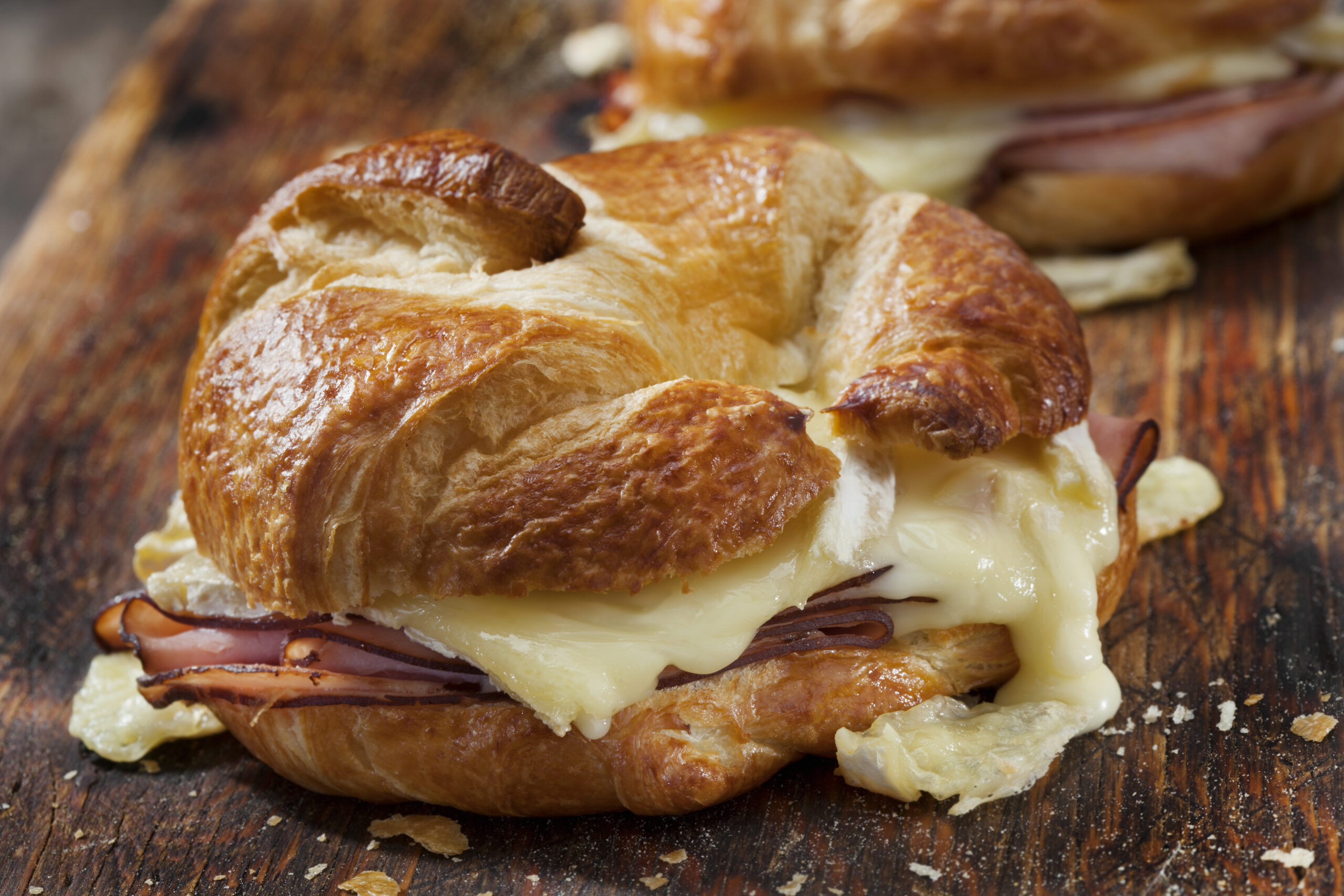 Ham and MouCo Camembert Croissants
